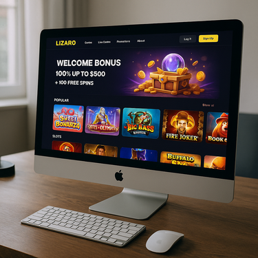 Lizaro Casino - Desktop Platform Interface